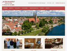 Tablet Screenshot of hotel-altes-kasino.de